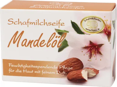 Produktbild von Florex Schafmilchseife Seifenstück Verpackt Mandelöl Naturprodukte 100g