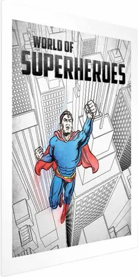 Produktbild von Posterpapier Poster - World of Superheroes 29.7x42 cm Für Kinder h-C-0137-ao-a