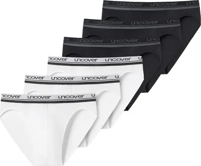 Produktbild von SCHIESSER Herren Rioslip 6-Pack Uncover by SCHIESSER - schwarz-weiss - Größe S