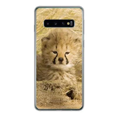 Produktbild von MuchoWow® Handyhülle Schutzhülle Hülle für Samsung Galaxy S10 Gepard - Jung - Gras Silikon Softcase Handy Hülle - Handytasche