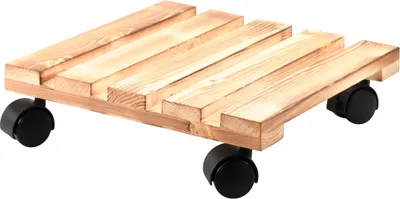 Produktbild von Quadratischer Sockel für Blumentopf, Kiefernholz 30x30x8cm
