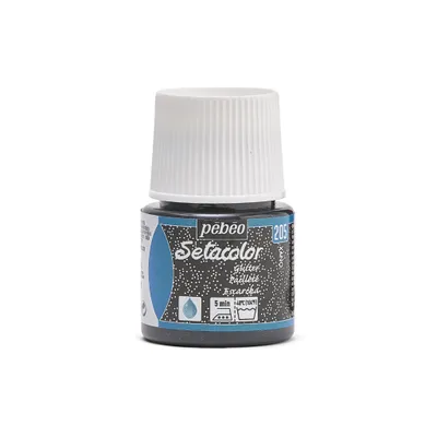 Zdjęcie produktu dla Farba do tkanin Pebeo Setacolor Light Glitter, 45 ml, Onyx