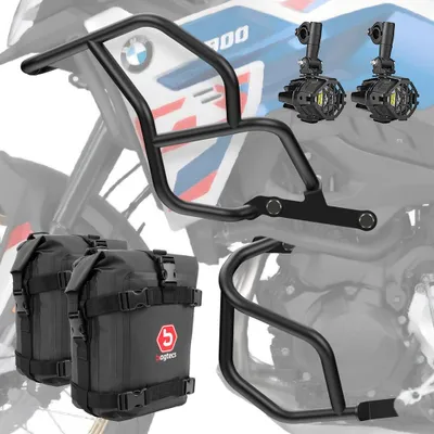 Obrázek produktu pro Crash bar + světlomet pro BMW F 900 GS 24-25 + brašny SN12