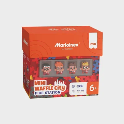 Produktbild von Marioinex Mini-Waffelbausteine – Stadt: Feuerwehrwache, 280 Teile