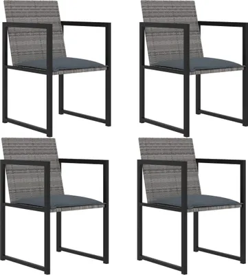 Obrázek produktu pro vidaXL 5dílný zahradní jídelní set s polštáři Poly ratan Grey