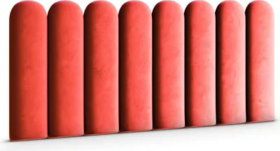 Produktbild von Muralo Polsterpaneel ovales WANDPOLSTER Wandkissen Bettkopfteil Wandpaneel Magic Velvet Rot 2232 30cm x 80cm