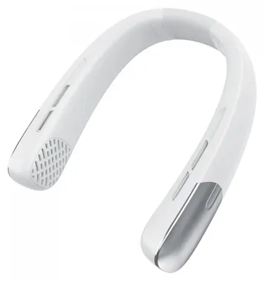 Produktbild von Zimilo Nackenventilator ohne Schaufeln, 360° Rundumkühlung, Turbinentechnik, 100 Windstufen, digitales Display, Sicherheitschip, ergonomisch, Weiß