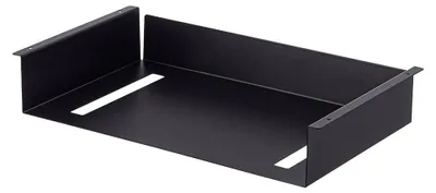 Untertisch-Regal aus Stahl, schwarz, 44 x 24,5 x 7 cm