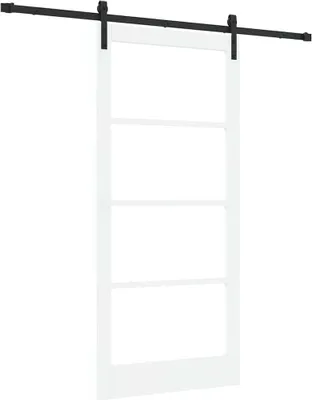 Zdjęcie produktu dla vidaXL Drzwi przesuwne ORKDAL biało-czarne 93 x 202 cm
