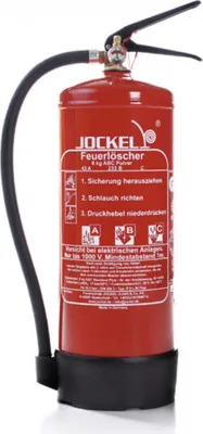 Produktbild von Jockel 6 kg Pulverlöscher P6LJK Feuerlöscher ABC Pulver 34A 233B= 10LE DIN EN3