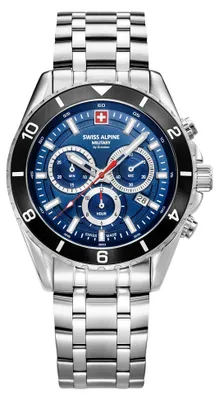 Produktbild von Swiss Alpine Military Herren Uhr Analog Quarz Chronograph 7034.9136SAM Edelstahl