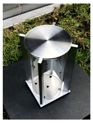 Produktbild von Moderne Grablaterne aus Edelstahl