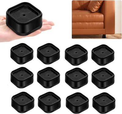 Produktbild von 12 Stück Möbelerhöhungen 3,5 cm, höhenverstellbare Möbelfüße und Tischerhöhungen