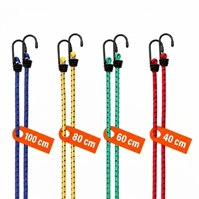 Produktbild von MONZANA 8x Spanngummi mit Haken Wetterfest 4 Längen bis 100cm