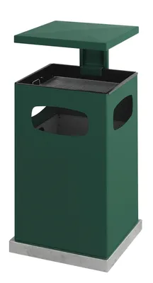 Produktbild von Ascher-Papierkorb mit abnehmbarem Dach 80 Liter grün (31021734)