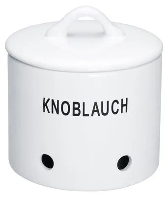Produktbild von Vorratsdose Steingut Weiß Knoblauch neuetischkultur