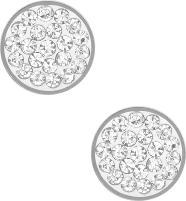Produktbild von Ohrstecker Rund 8 mm aus Hochglanzpoliertem Chirurgenstahl mit Kristall