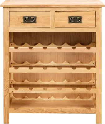 Produktbild von vidaXL Vinotéka 72x32x90 cm Dubový masív