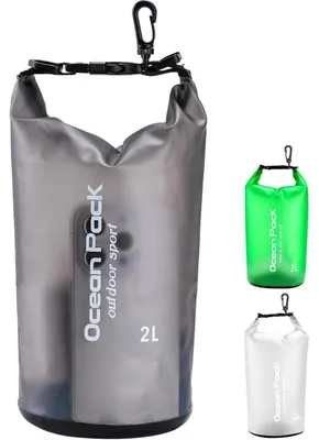 Produktbild von Wasserdichte Tasche Dry Bag 2L 5L 10L 20L mit Schultergurt PVC Schwarz