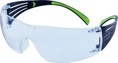 Zdjęcie produktu dla okulary ochronne 3M Reader SecureFit™-SF400 EN 166 Zauszniki czarno-zielone, soczewki przezroczyste +2,5 z poliwęglanu