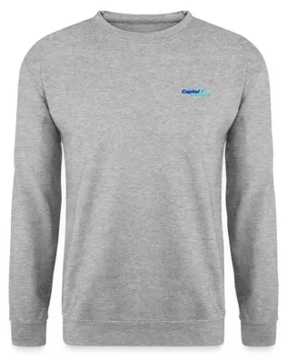 Produktbild von Spreadshirt Stromberg Gesticktes Logo Der Capitol Versicherung Uni Pullover, XXL, Weißgrau meliert