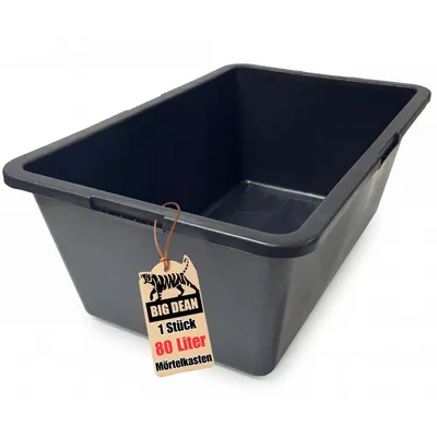Produktbild von BigDean Mörtelwanne 80 Liter 78x47x30 eckig Europe sehr stabil Pflanztopf Miniteich.