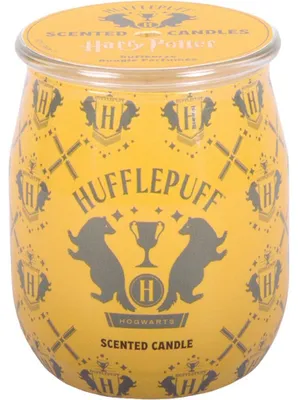 Immagine prodotto di Candela profumata Harry Potter, collezione "Barrel", fragranza "Hufflepuff" - 90g