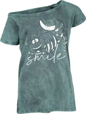 Produktbild von Alice In Wonderland T-Shirt Damen Grinsekatze - Smile blau M