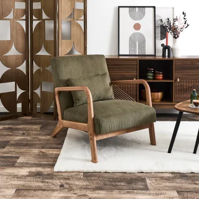Image de Fauteuil - HOME DECO FACTORY - Scott - Design - Confortable - Vert