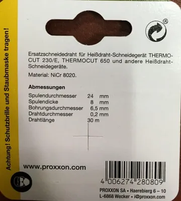 Produktbild von Proxxon 28080, 2,4 cm, 8 mm, Weiß