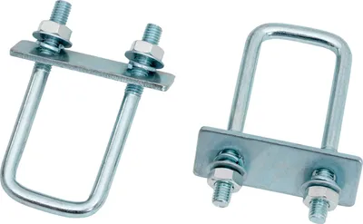 Immagine prodotto di Fascetta stringitubo a staffa 40x110 U quadrata, staffa di fissaggio, gancio