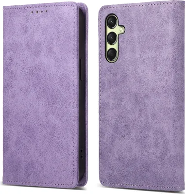 Produktbild von Mobigear Wallet  Samsung Galaxy A16 Hülle Klapphülle Geldbörse - Lila