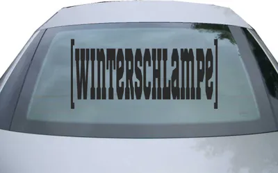 Produktbild von Indigos UG - Aufkleber Heckscheibe & Motorklappe DE6428 - schwarz - 600x286 mm - Winterschlampe - Auto Scheiben Fenster Heckklappe Tuning Racing JDM - Die cut