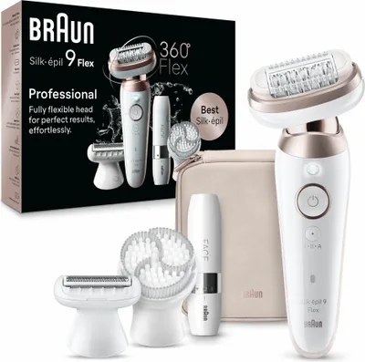 Immagine prodotto di Braun Silk-épil 9 Flex 9-360 3D 40 Pinzette Rosa, Bianco