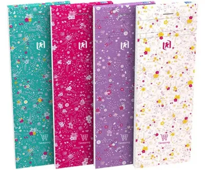 Produktbild von Oxford GO Floral Shoppingplaner 74x21 cm kopfgeleimt 10Stk