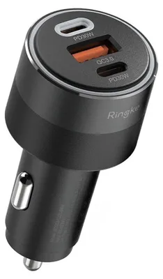 Obrázek produktu pro Ringke 3portová nabíječka do auta Pd30W/Qc3.0 černá