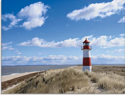 Produktbild von ARTland Glasbild Leuchtturm Sylt Größe: 80x60 cm