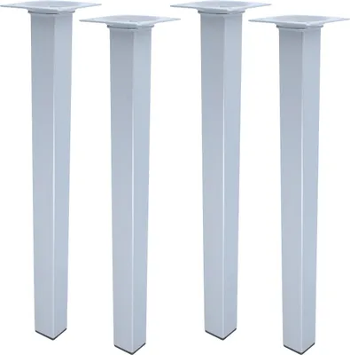 Produktbild von Möbelstempel 4er Set Möbelfüße Tischbeine Möbelstützen Silber 25x25mm eckig Sofafüße 600mm