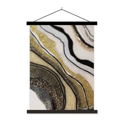 Produktbild von MuchoWow® Textilposter Edelstein - Abstrakt - Marmor - Natur 60x80 cm mit schwarzem Rahmen - Plakathalter