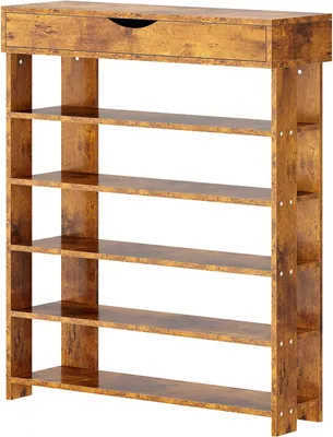 Produktbild von Schuhregal 5 Ebenen Vintage Braun 20 Paar