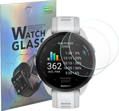 Obrázek produktu pro Tvrzené sklo pro Garmin Forerunner 165 / Forerunner 165 Music [2 kusy] ochranné tvrzené sklo Phonillico®