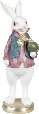 Produktbild von Clayre & Eef Figur Kaninchen 26 cm Weiß Polyresin