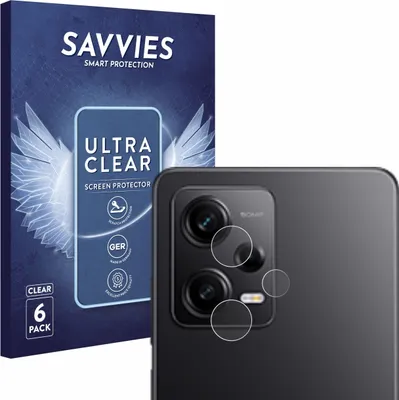 Produktbild von 6x Für Xiaomi Redmi Note 12 Pro 5G (NUR Kameraschutz) Schutzfolie Savvies Displayschutz Display Schutz Folie Klar Transparent
