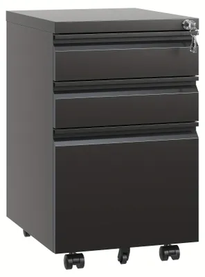 Image de Meuble de rangement mobile - Rangement sur roulettes - Armoire d'archives - Tiroir de bureau - Armoire de bureau - Structure métallique