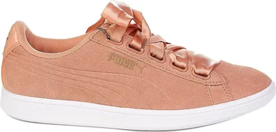 Produktbild von Puma Vikky Ribbon Wildleder Schuhe Dusty mit Schnürsenkeln und runder Spitze