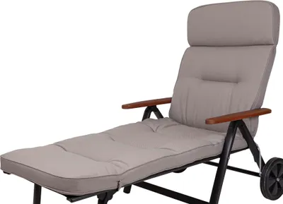 Produktbild von Auflage Rollliege Alicante 2314 extrabreit hellgrau 200x65x9cm wasserabweisend