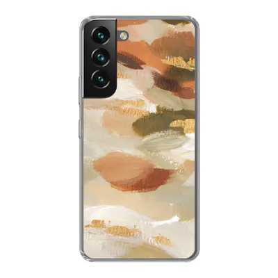 Produktbild von MuchoWow® Handyhülle Schutzhülle Hülle für Samsung Galaxy S22 Farbe - Gold - Braun Silikon Softcase Handy Hülle - Mobiltelefonhülle