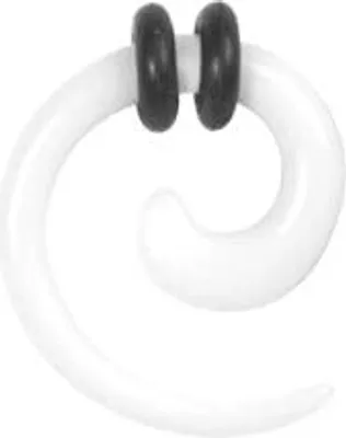 Produktbild von Karisma Ohr Dehnung Spirale Expander Acryl Weiss Gummiring - VSP 2,5mm