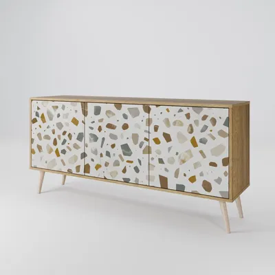 Immagine prodotto di Spacerebels cassettiera a 3 ante - credenza cassettiera - credenza alta - mobile armadio - soggiorno camera da letto - 57,5×164,5×42 (HxLxP)