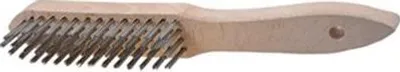 Image de Brosse métallique, longueur 295 mm, 0,35 mm, acier inoxydable, 3 rangées